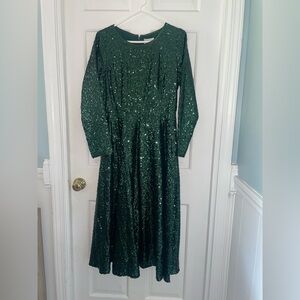 Dainty Jewells Sparkling Green Midi Dress